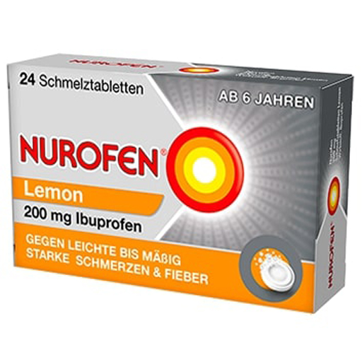 NUROFEN 200 mg Schmelztabletten Lemon  24 St  Schmelztabletten
