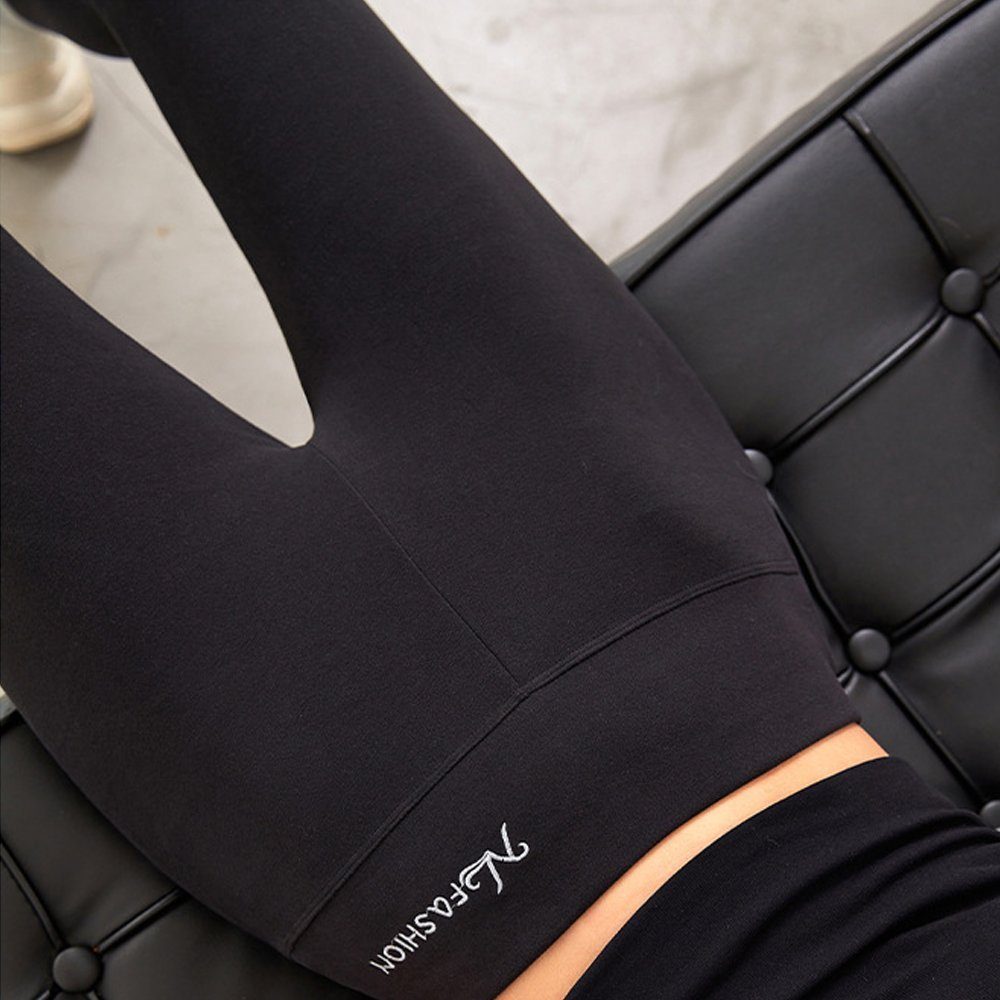 FYLA Thermoleggings Thermohose Damen Herbst- und Winterhose Innenbekleidung Leggings (1-tlg) Einfarbig, warm, hohe Taille, Leggings, Thermohose