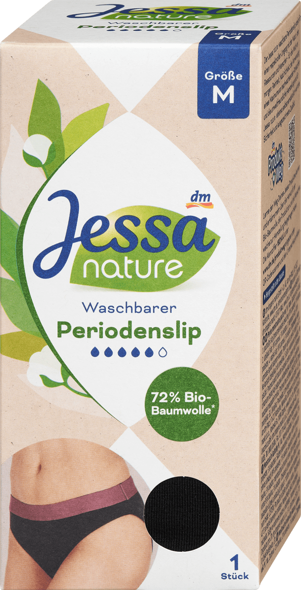 Periodenunterwäsche Slip schwarz Gr. M nature, 1 St