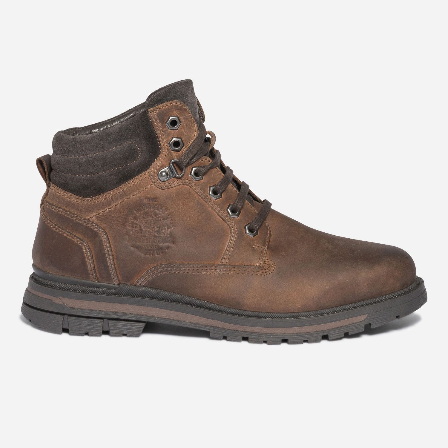 Boots à lacet marron en cuir