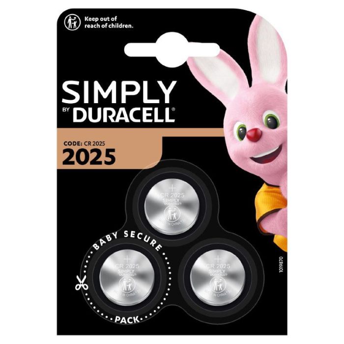 Baterie tip buton litiu DURACELL 2025 x3 Simply
