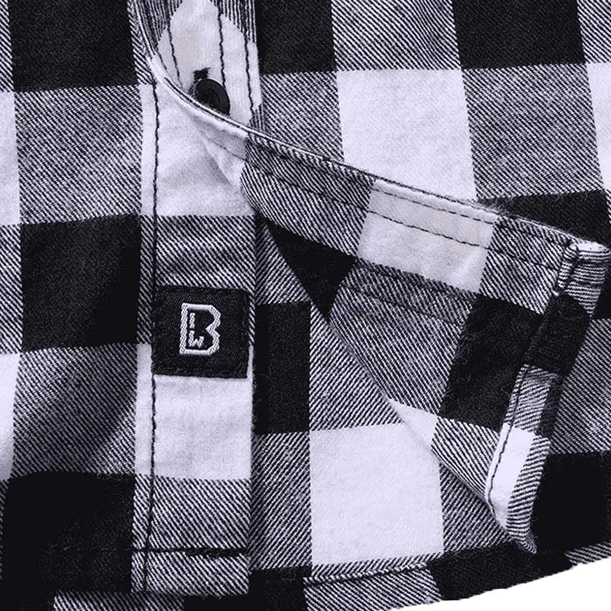 Kinder Checkshirt weiß-schwarz
