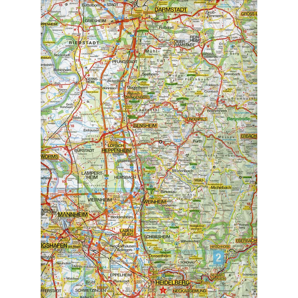 MARCO POLO Karte Deutschland Blatt 11 Baden-Württemberg 1:200 000 - Straßenkarte