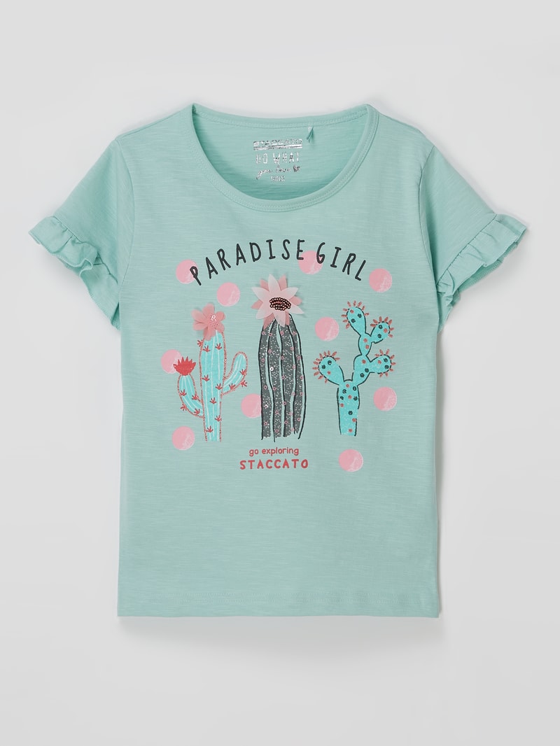 T-Shirt mit Print in mint