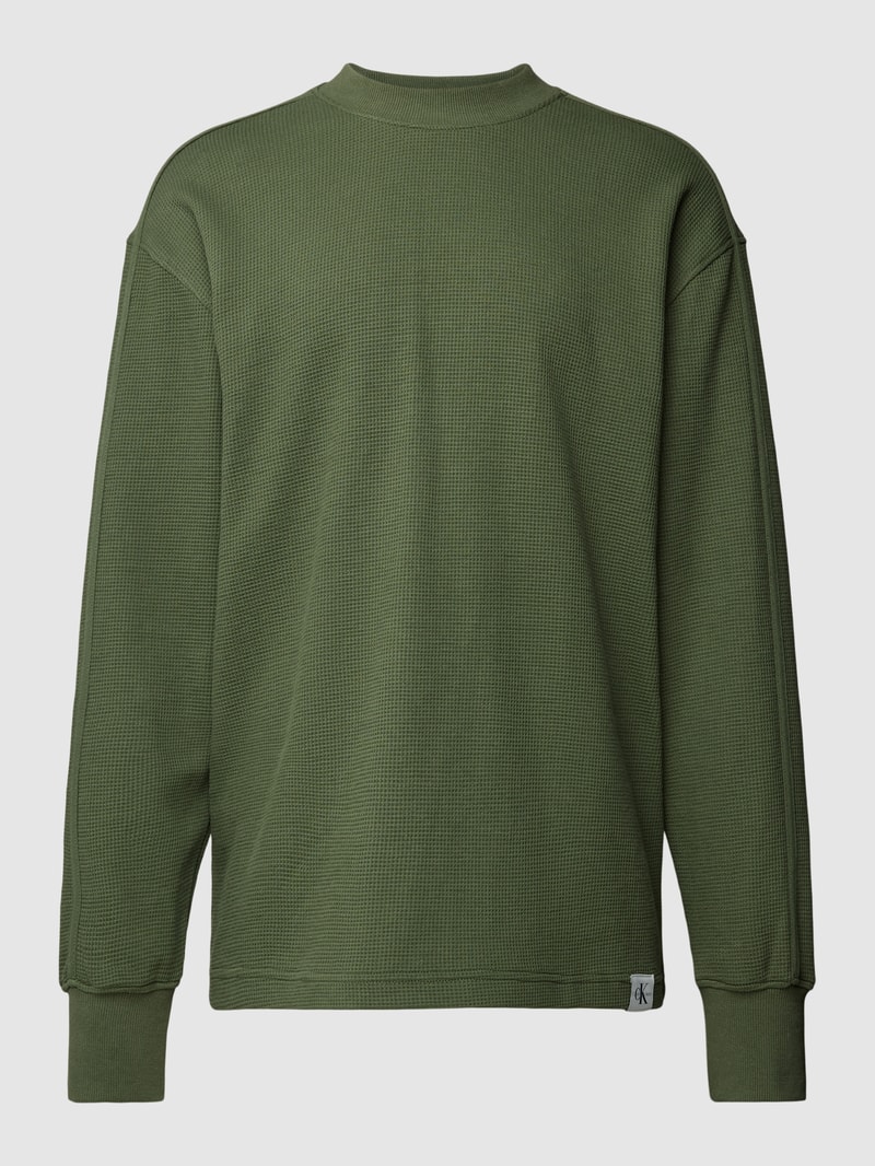 Pullover mit Turtleneck in olivgrün