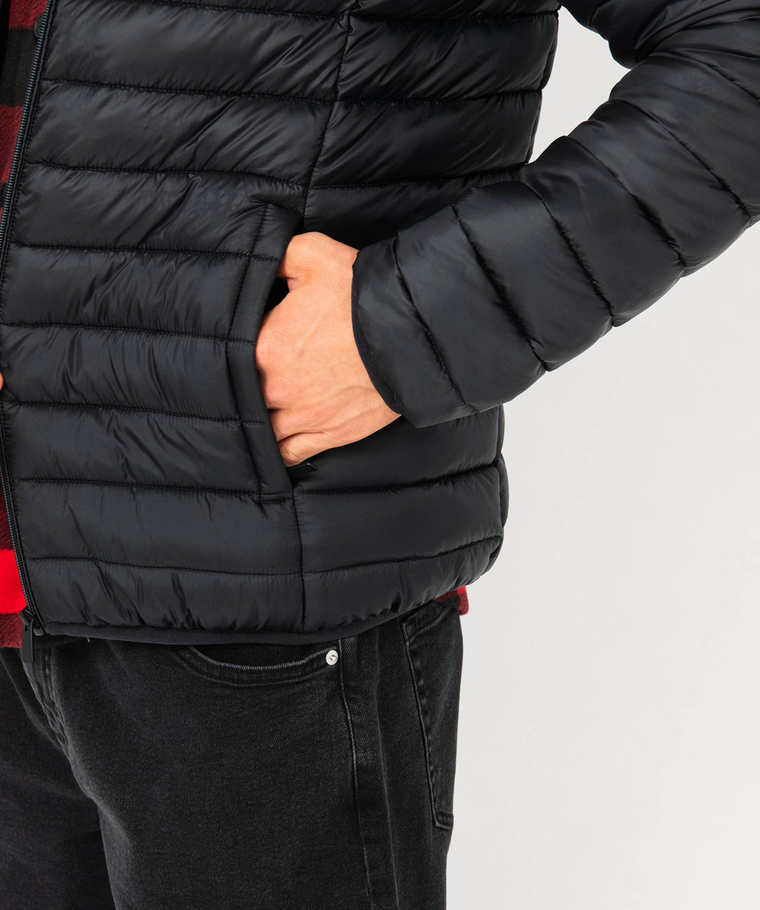 Blouson matelassé à col montant homme noir | GEMO