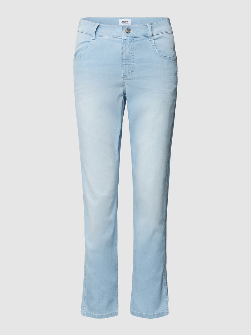 Caprihose mit seitlichen Schlitzen Modell 'Cici' in hellblau
