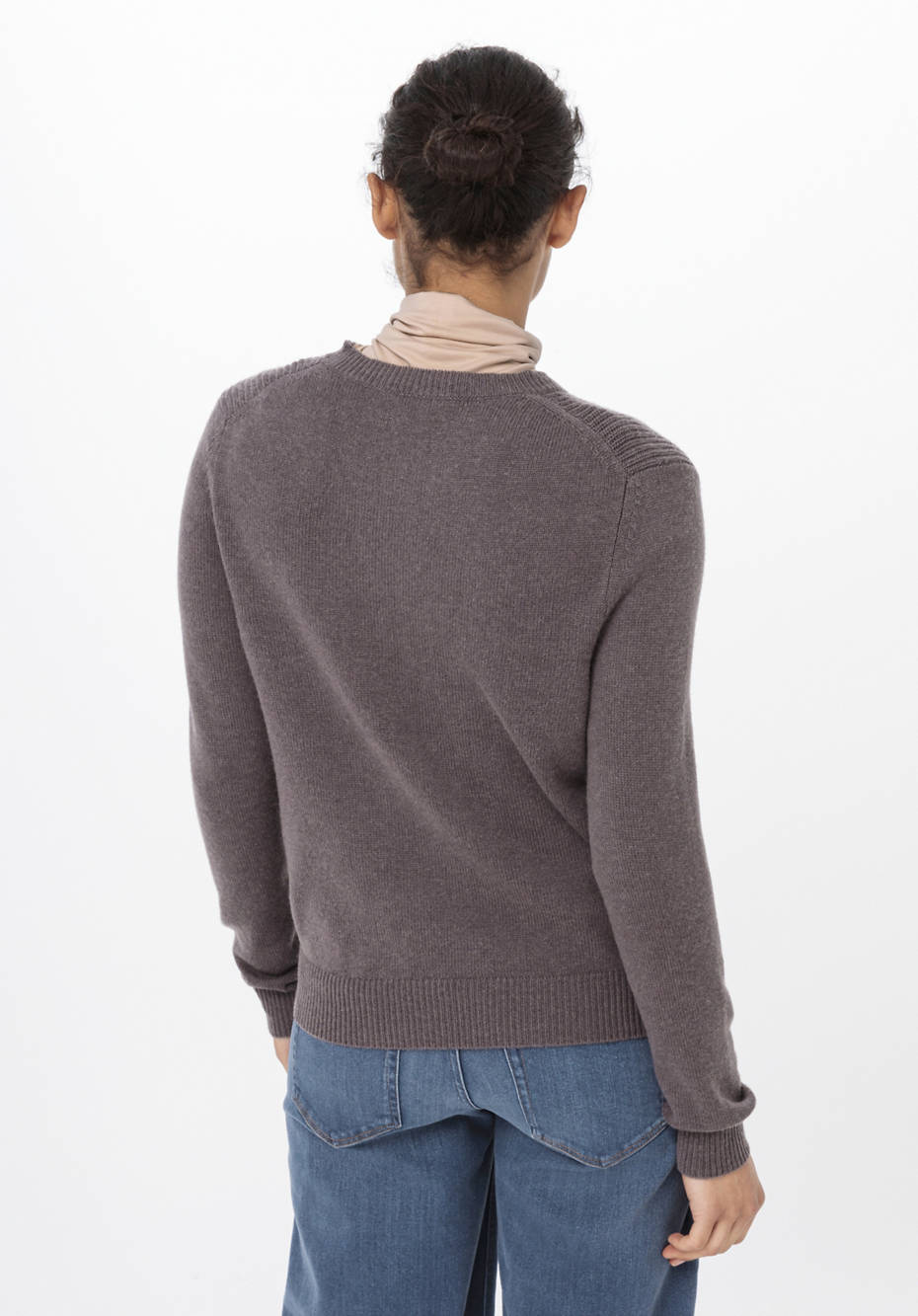 Pullover aus Bio-Merinowolle mit Kaschmir