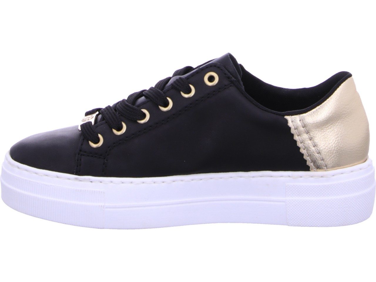 RIEKER Freizeit Schnürer schwarz FSK Damen Halbschuhe