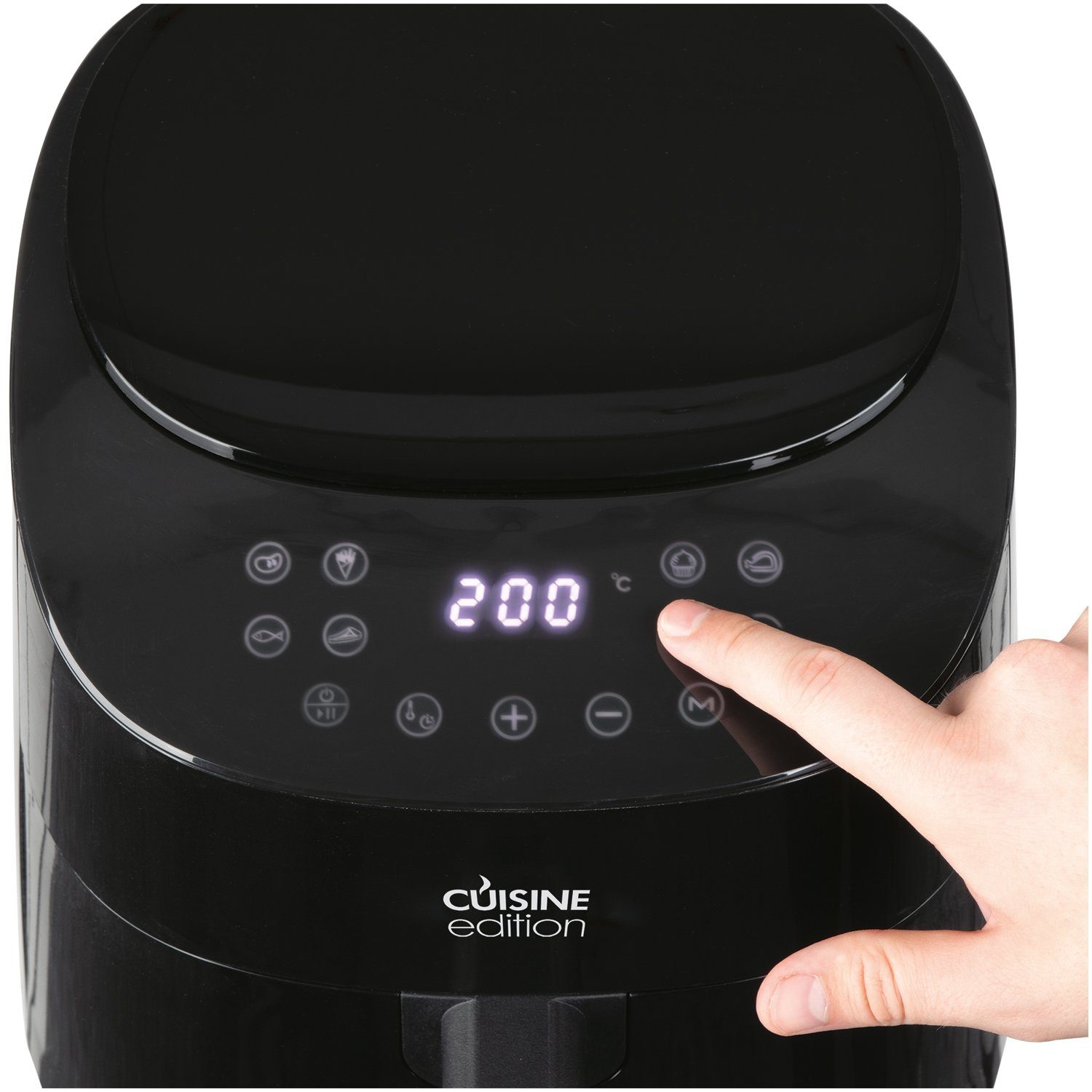 Cuisine Edition Heißluftfritteuse 12081, 1450 W, 8 voreingestellte Programme inkl. Dörren, Timer, Touch-Display