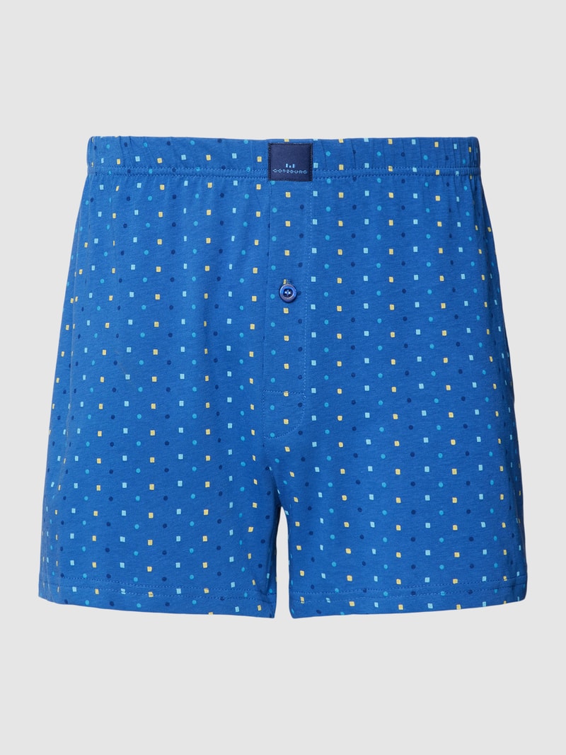 Boxershorts mit Allover-Muster Modell 'X-LASTIC' in blau