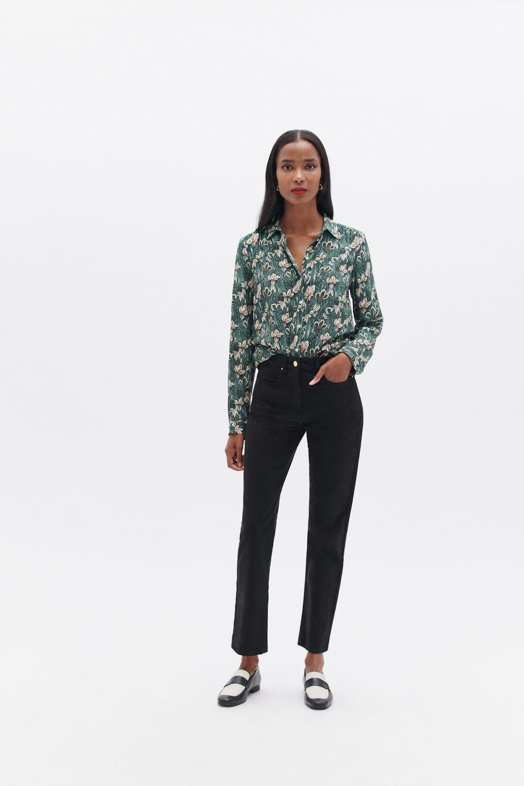 Pantalon pdarwino noir femme