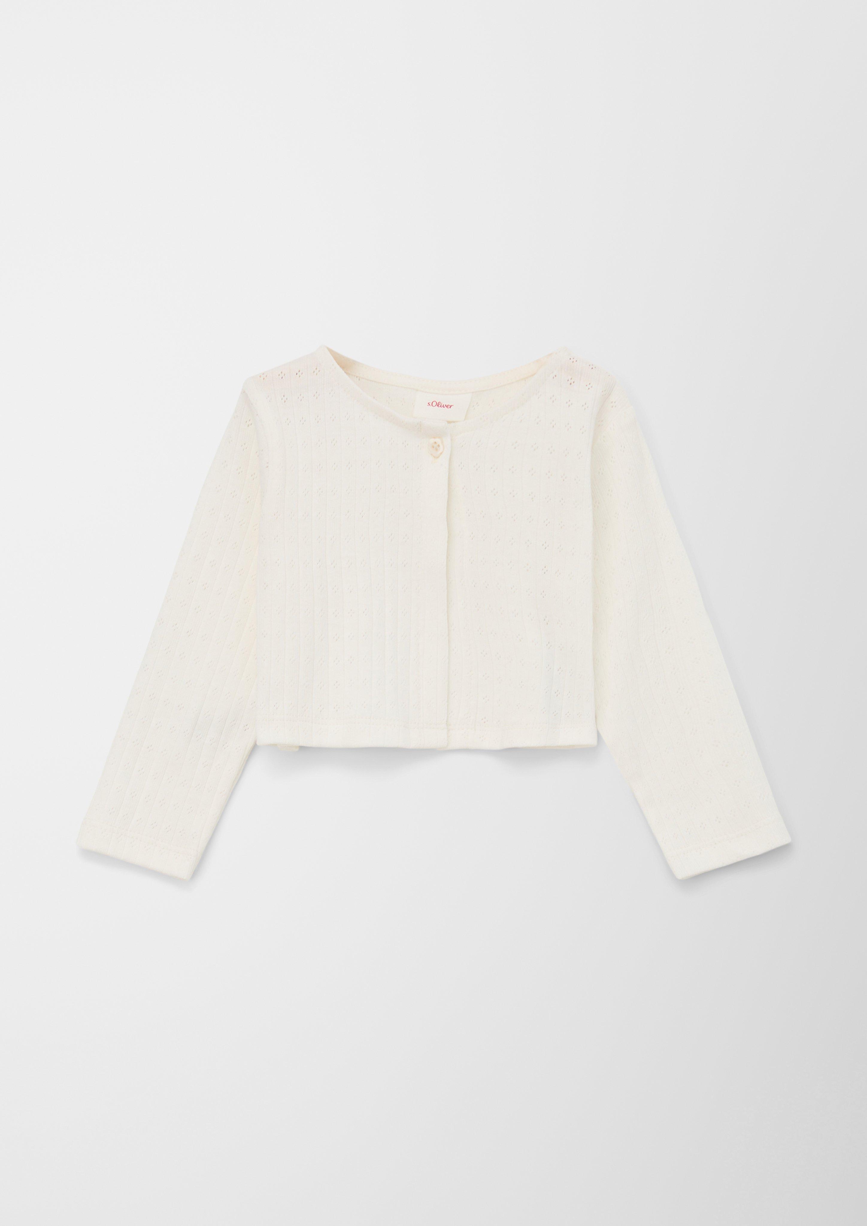 Strick-Cardigan mit Lochmuster  2128784-0210