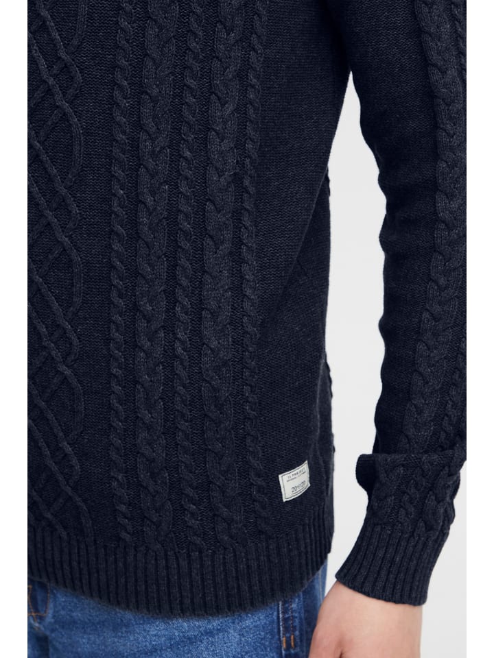 11 Project Troyer PRJamelien 21301059-ME  Zopfstrick Pullover mit Troyer in Blau günstig kaufen