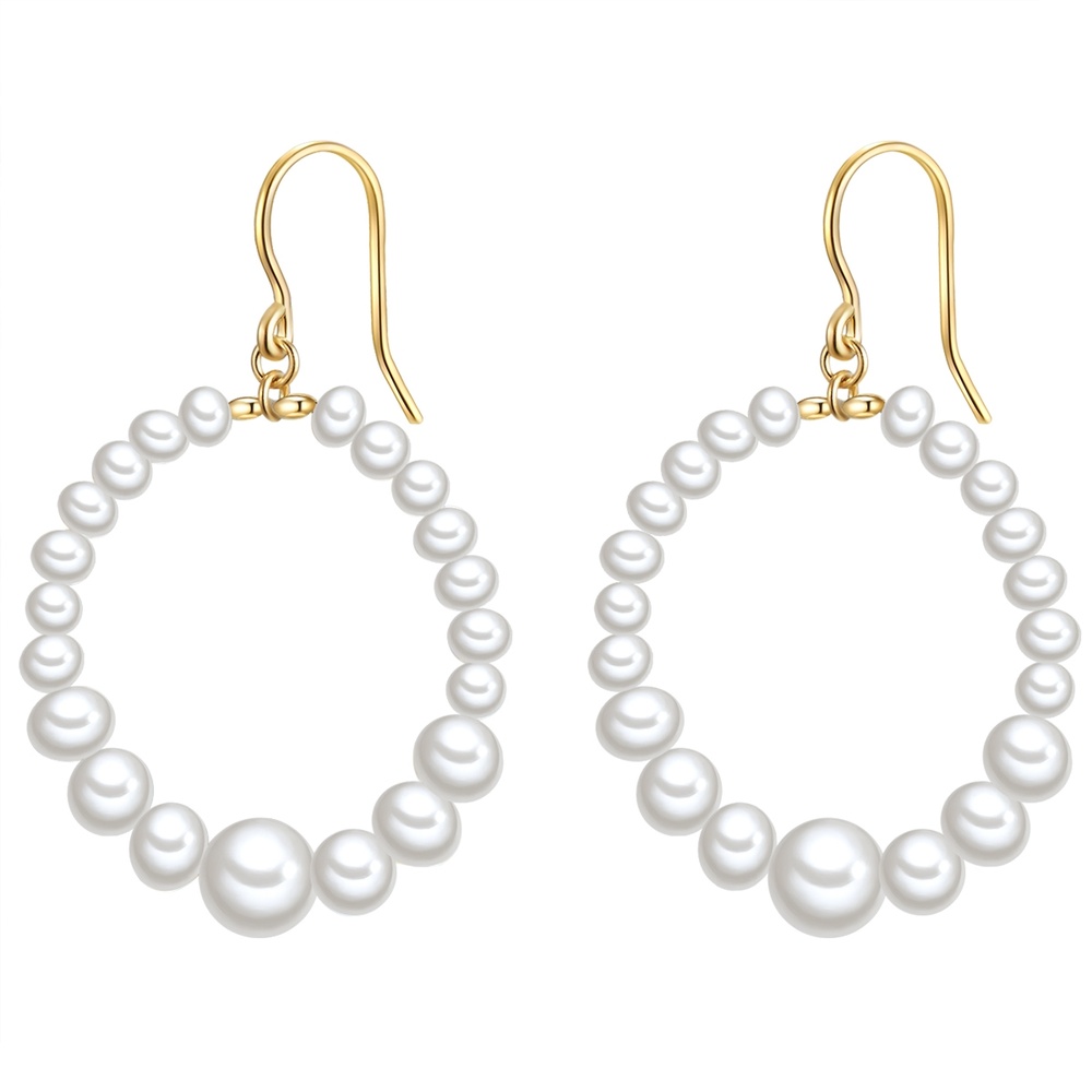 Valero Pearls Boucles d'oreille en perle Perle de culture d'eau douce Perle de culture d'eau do Boucles d'oreilles
