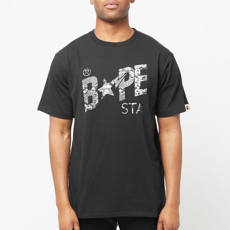 A Bathing Ape Snake Bape Sta Logo Tee M black/grey