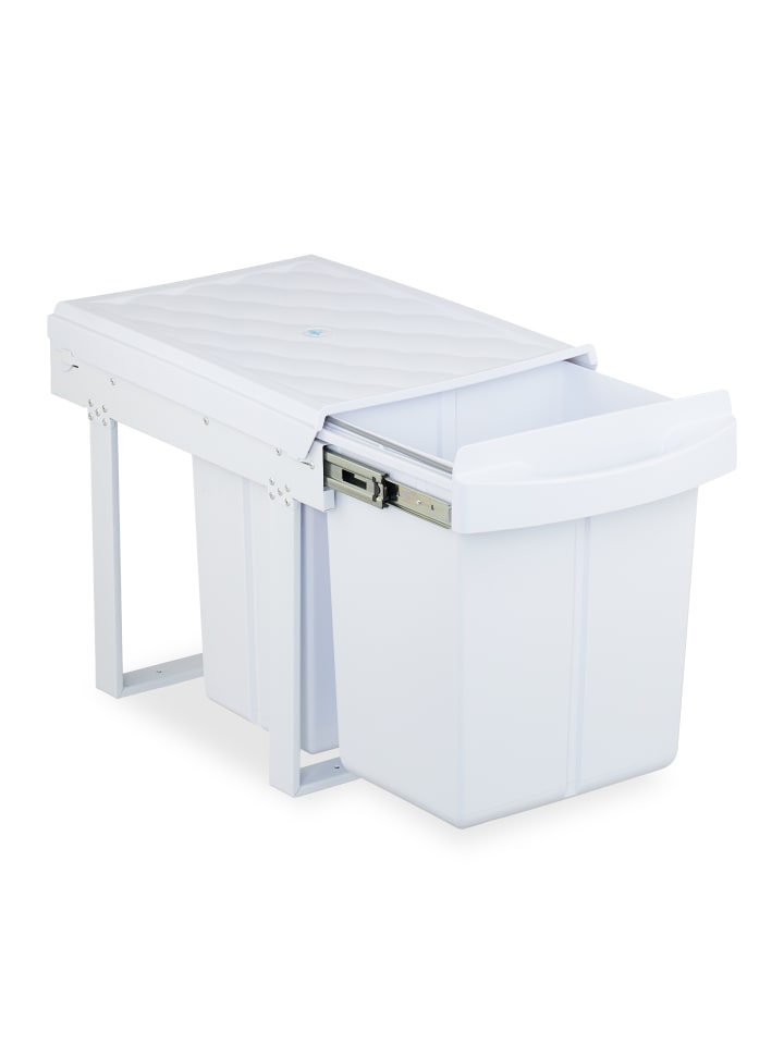 relaxdays Einbaumülleimer in Weiß - 1x 20 l   2x 10 l günstig kaufen onesize