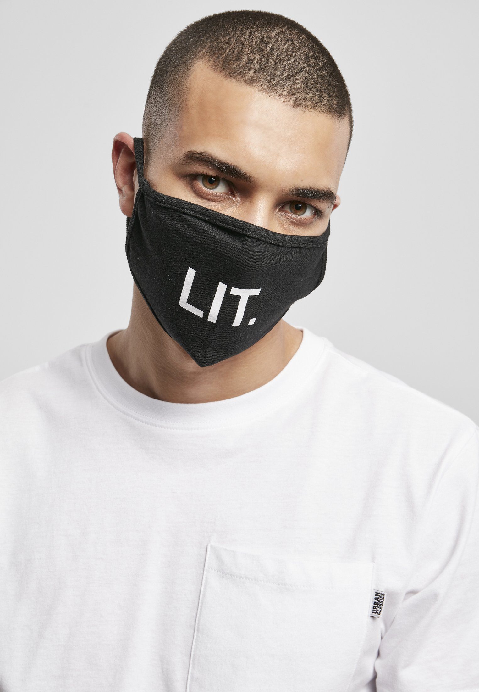 MisterTee Mund-Nasen-Maske Accessoires LIT Cotton Face Mask 2-Pack