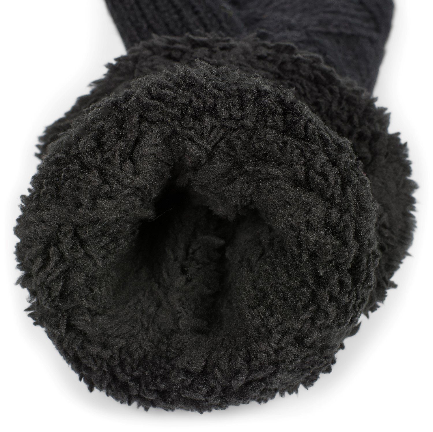 styleBREAKER Fäustlinge Strickhandschuhe Fäustlinge mit Rauten Muster und Fleece