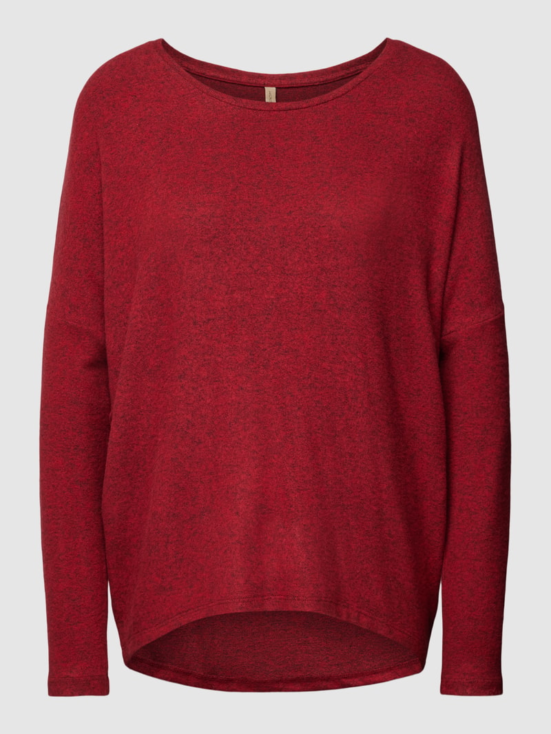 Sweatshirt mit überschnittenen Schultern Modell 'Biara' in bordeaux rot