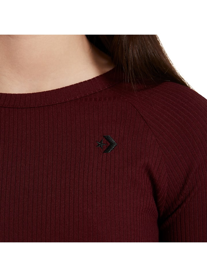 Converse Longsleeve in Dunkelrot günstig kaufen