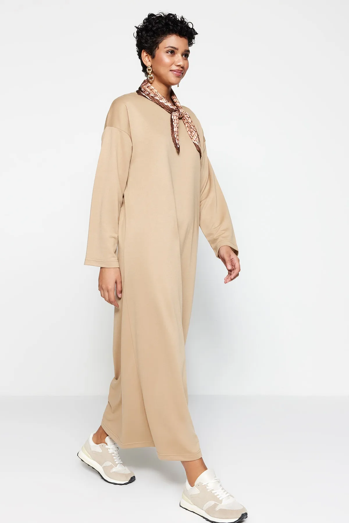 Trendyol Modest  Nerz gestricktes Hijab-Kleid TCTSS23EB00125
