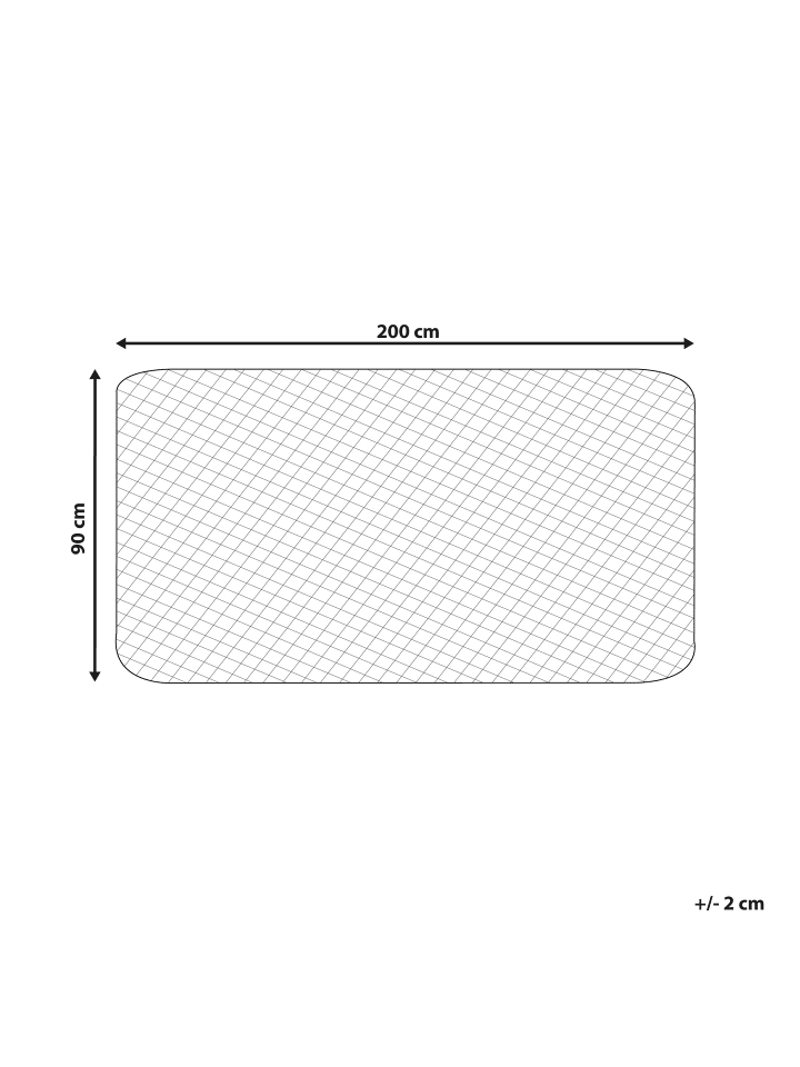 Beliani Topper VILLUERCA in Weiß - (W) 200 x (H) 1 x (L) 90 cm günstig kaufen onesize