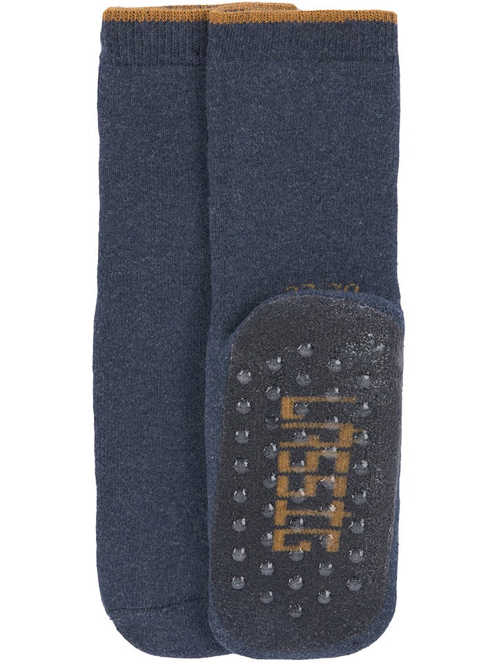 Lässig 2er-Ser: ABS-Socken in Dunkelblau/ Grau günstig kaufen