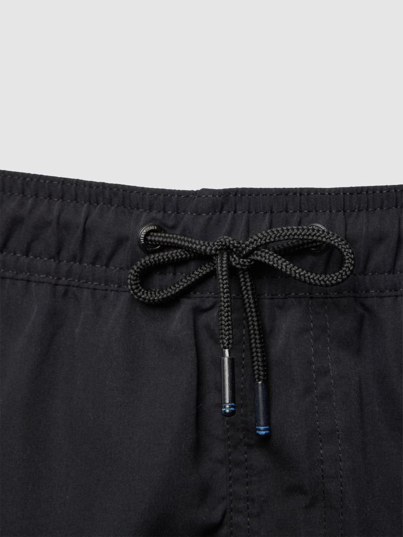 Badehose mit Label-Print in schwarz
