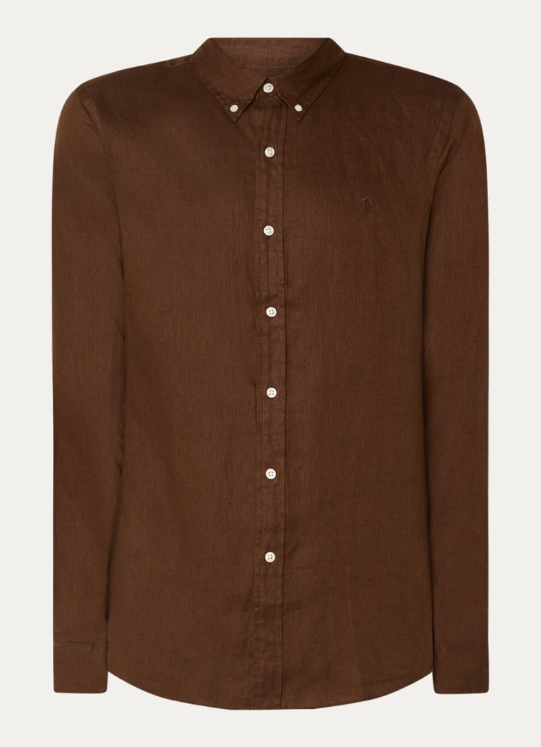 Ralph Lauren uska lanena košulja s logom
