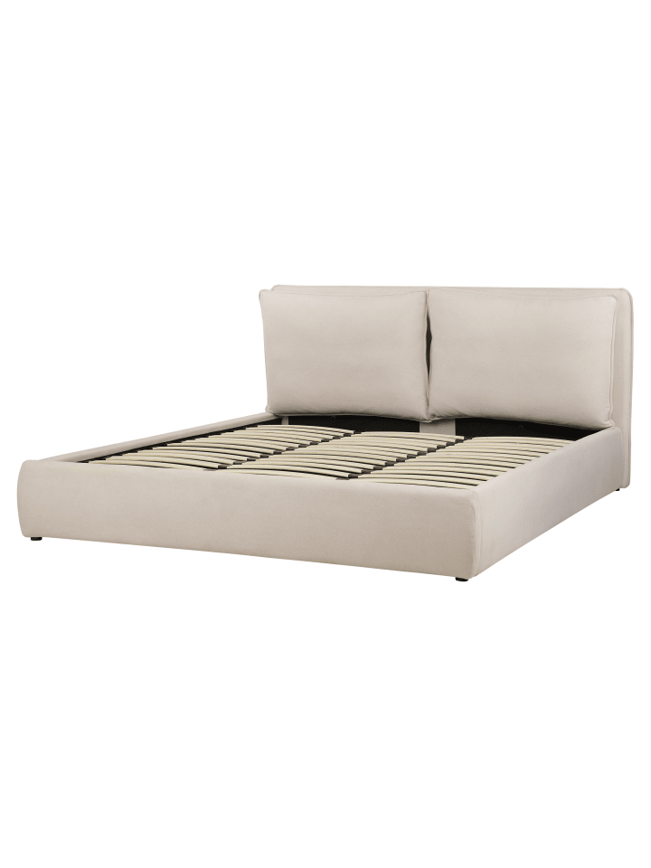 Beliani Doppelbett BAJONNA in Beige - (W) 204 x (H) 102 x (L) 235 cm günstig kaufen onesize