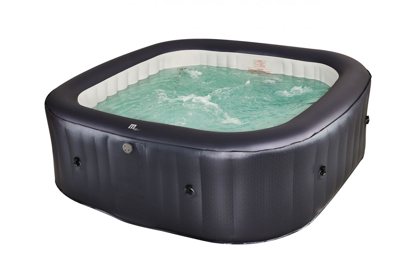 PureHaven MSpa PureHaven aufblasbarer Whirlpool 185x185x68 cm für 6 Personen selbstreinigend inkl. Filterkatuschen und Abdeckung Leergewicht 42 kg