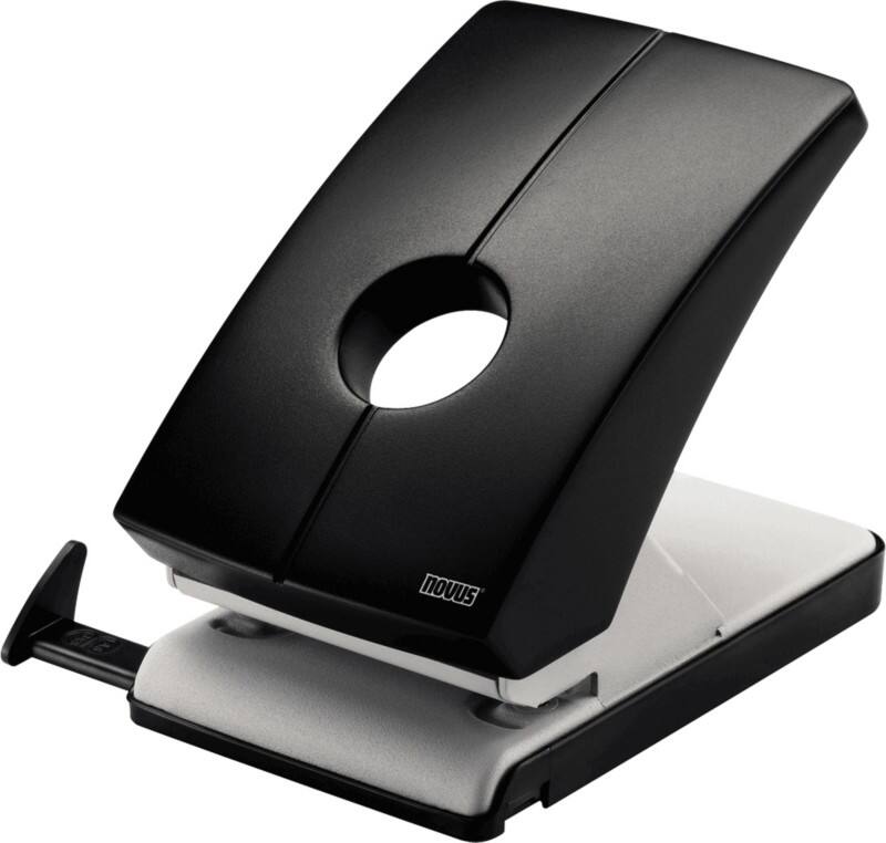 Novus OFFICE 2 Löcher Locher Kunststoff, Metall 40 Blatt B 240 Grau, Schwarz