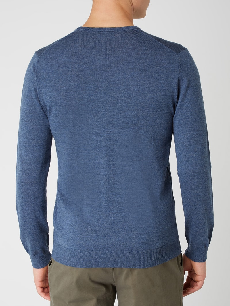 Pullover aus Merinowolle Modell 'Margrate' in hellblau