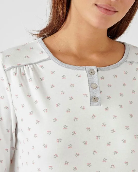 Chemise de nuit manches longues maille interlock Thermolactyl