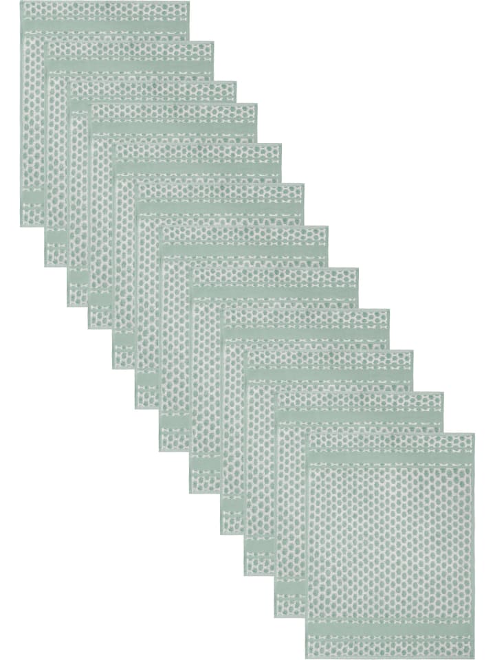 Aspero 12 Frotte Baumwoll Geschirrtücher in Grün günstig kaufen 50 x 70 cm