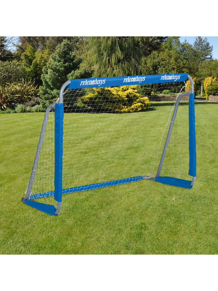 relaxdays Fußballtor in Grau/Blau - (B)152 x (H)110 x (T)74 cm günstig kaufen onesize