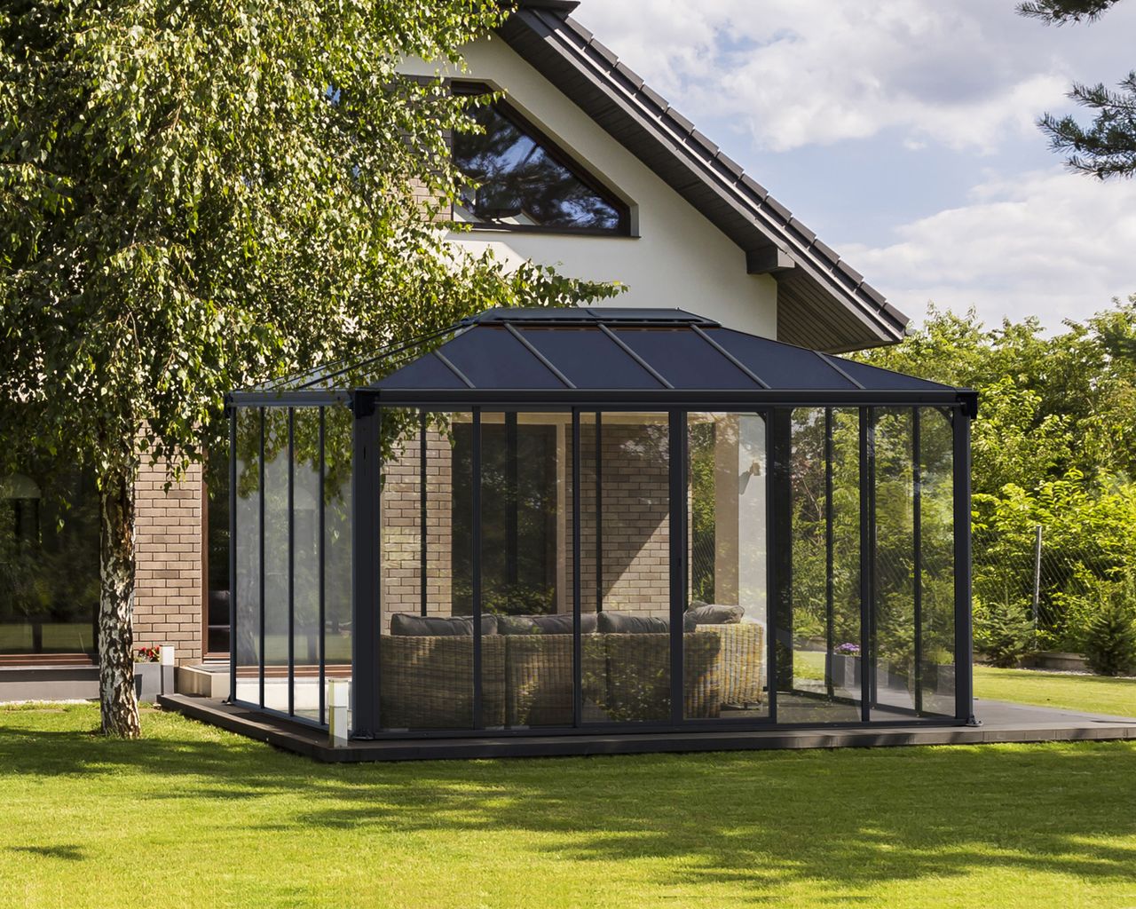 Canopia by Palram Ledro 3 X 4.3 geschlossener Pavillon, anthrazit, bronze