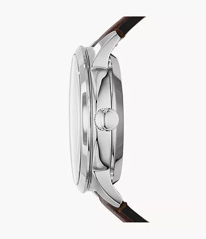 Fossil Herrenuhr Townsman Automatik Leder Braun