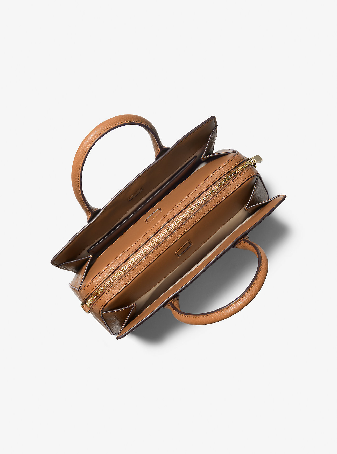 Laila Medium Signature Logo Satchel - BRN/ACORN