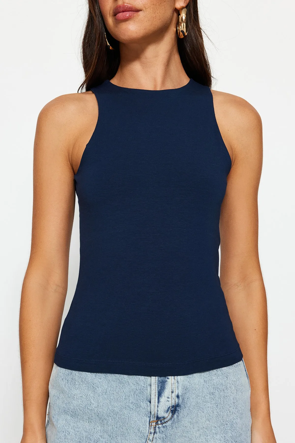 Trendyol Collection  Unterhemd - Dunkelblau - Slim Fit