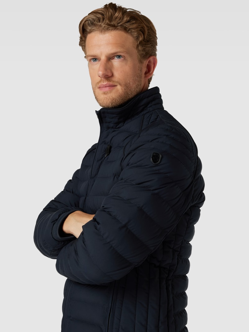 Steppjacke mit Stehkragen Modell 'MOL' in marineblau