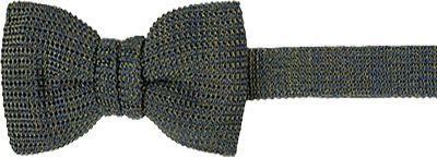 Ascot, Schleife, Strick, oliv-blau meliert