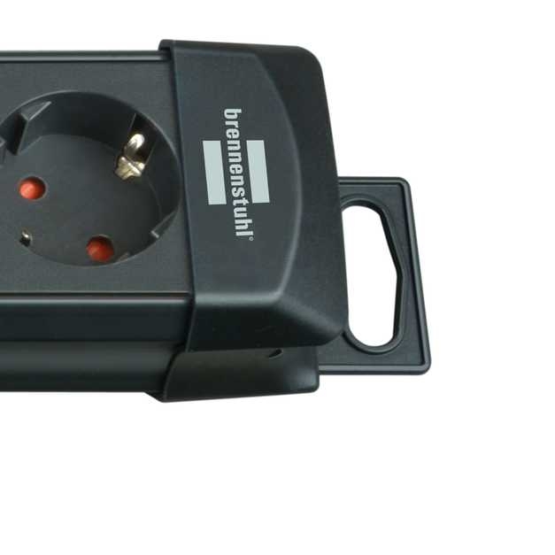 Brennenstuhl 1951160100 Premium-Line Steckdosenleiste 6-fach schwarz 3m H05VV-F 3G1.5