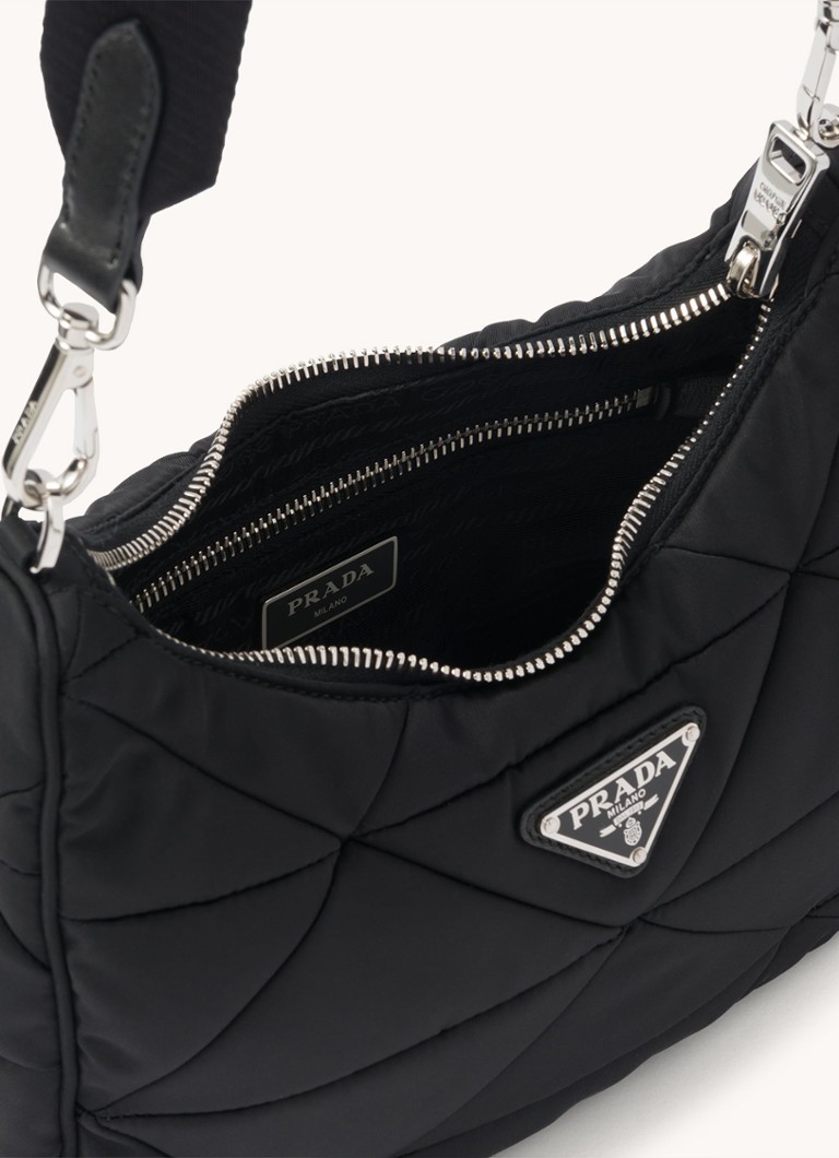 Prada  Gewatteerde schoudertas met afneembare schouderriem