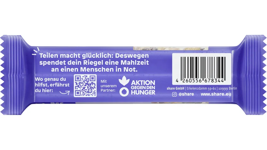 share Bio Nussriegel Schokolade Heidelbeere 35 g