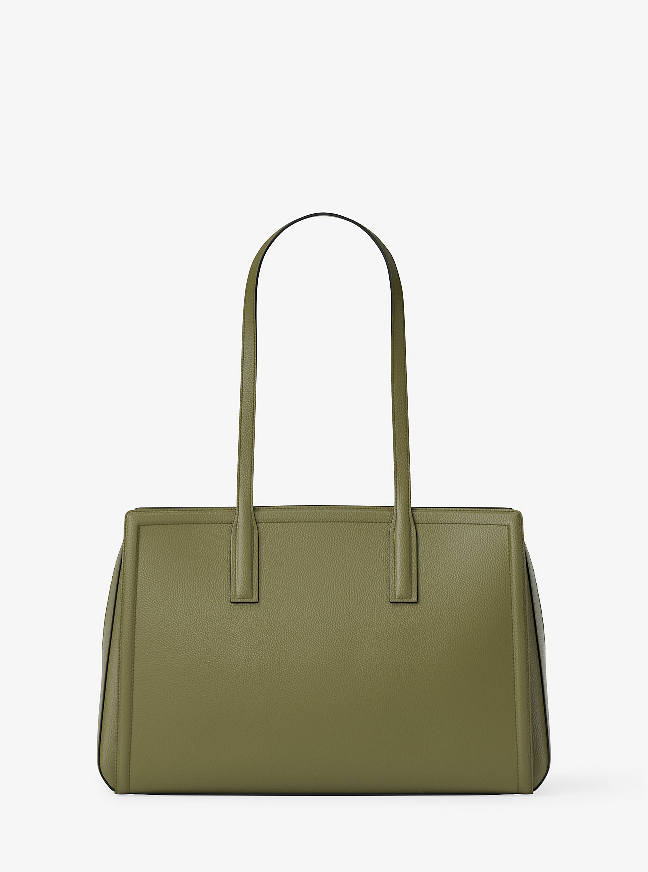 Laila Medium Leather Tote Bag - PISTACHIO