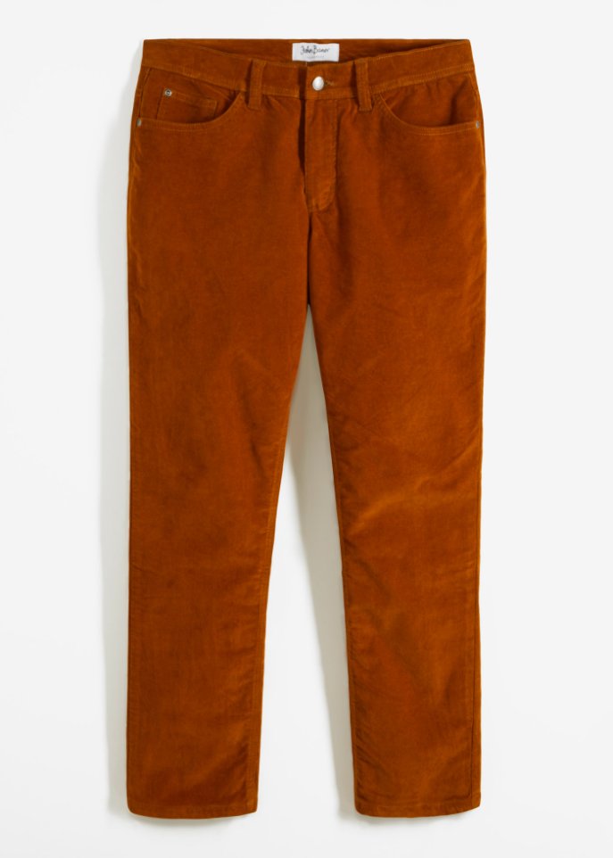 Regular Fit Cord-Thermohose, Straight