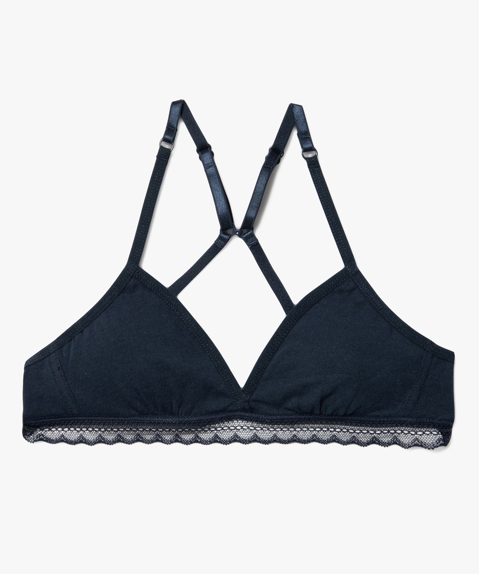 Soutien-gorge triangle spécial dos nageur fille marine | GEMO