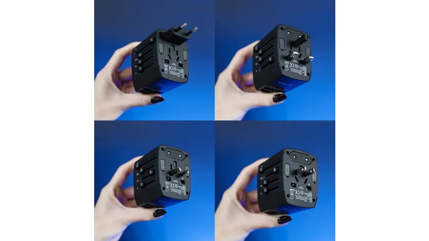 XLayer Internationaler Reisestecker Weltweit Black